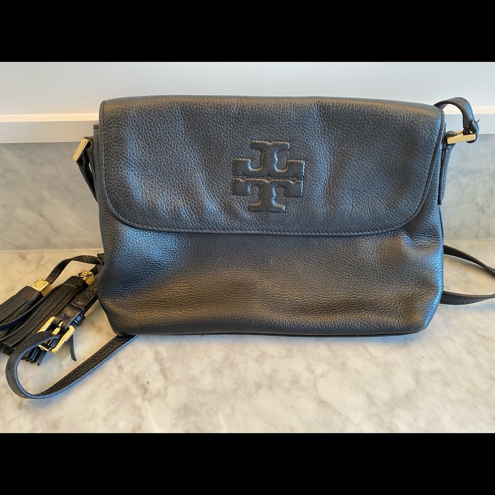 Black Tory Burch Crossbody Foldover bag